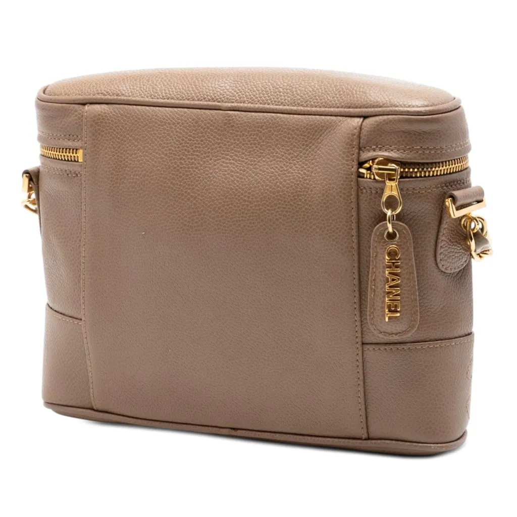 Chanel Triple CC Caviar Crossbody Brown Leather Very good - Back View