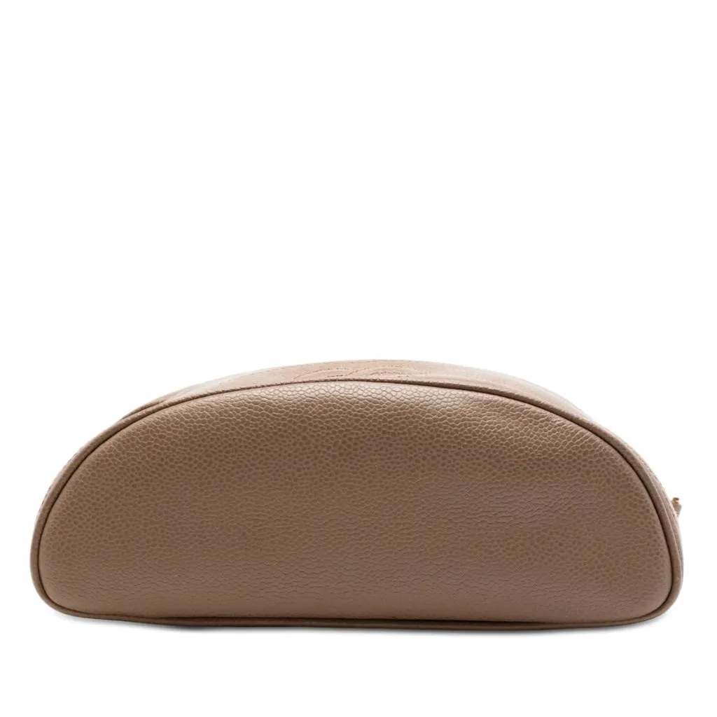 Chanel Triple CC Caviar Crossbody Brown Leather Very good - Inside View
