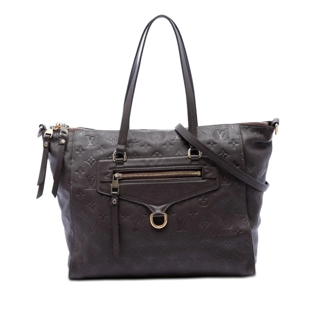 Louis Vuitton Monogram Empreinte Lumineuse PM Brown Leather Good - Front View