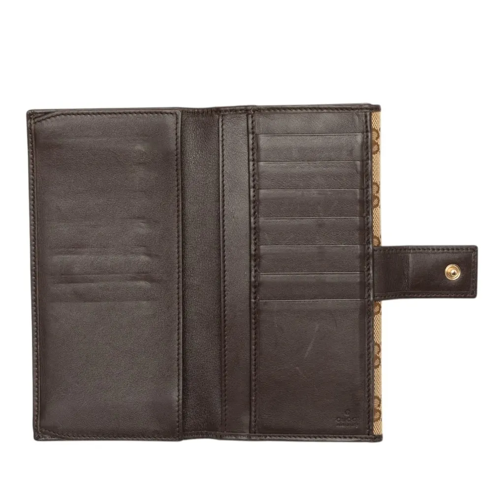 Gucci GG Canvas Long Wallet Brown Canvas Very good - Box View