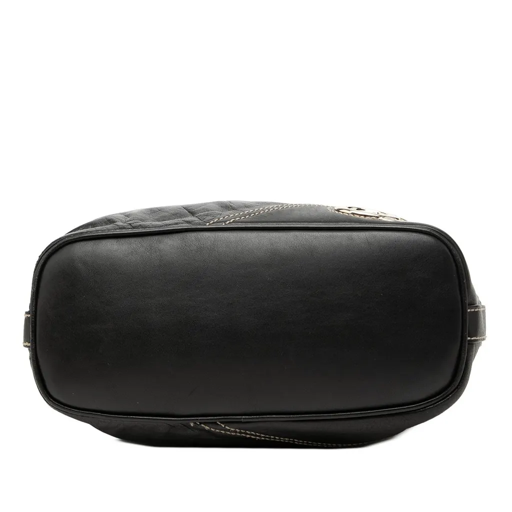 Gucci Calfskin New Britt Shoulder Bag Black Leather Good - Inside View