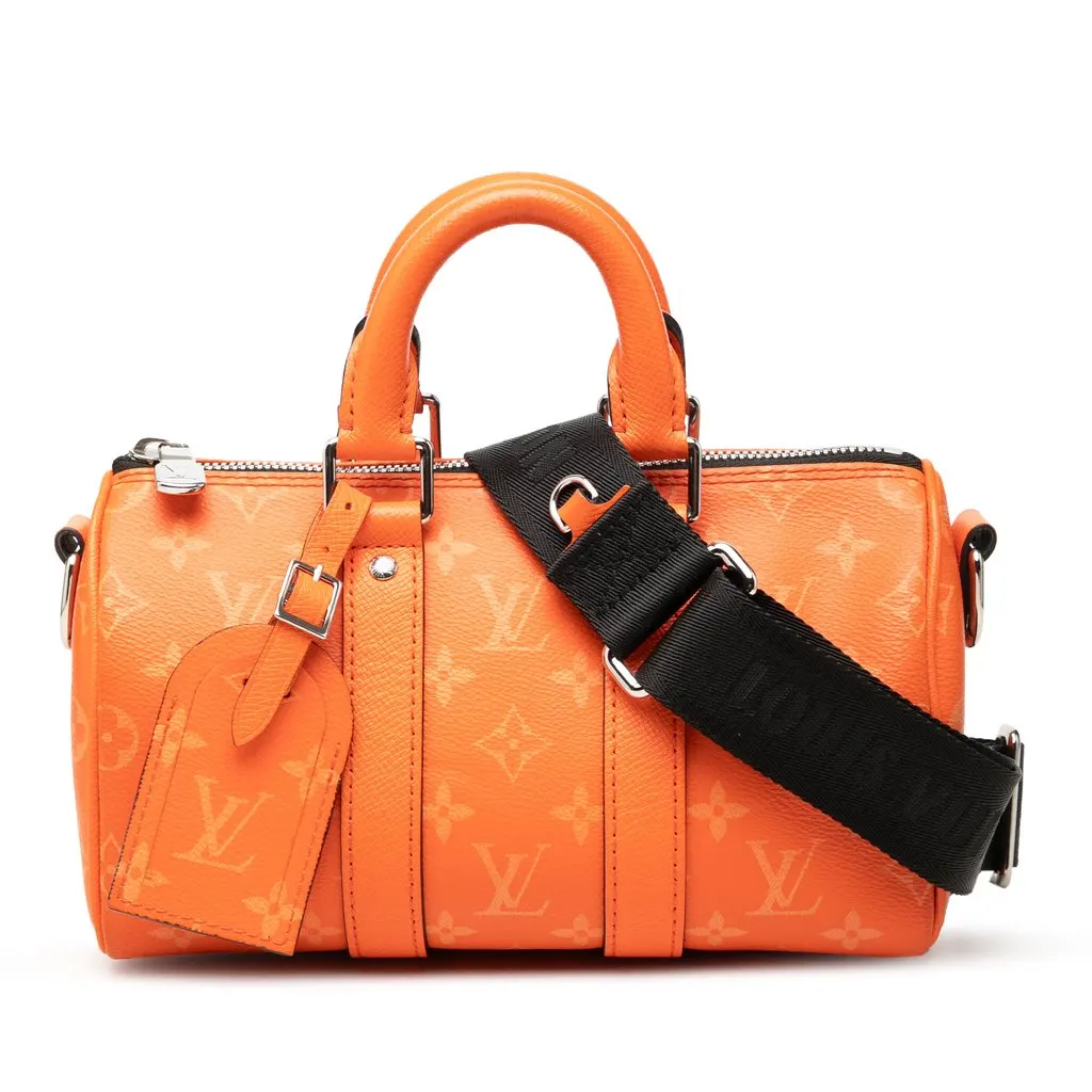 Louis Vuitton Taigarama Keepall Bandouliere 25 Orange Leather Very good - Front View