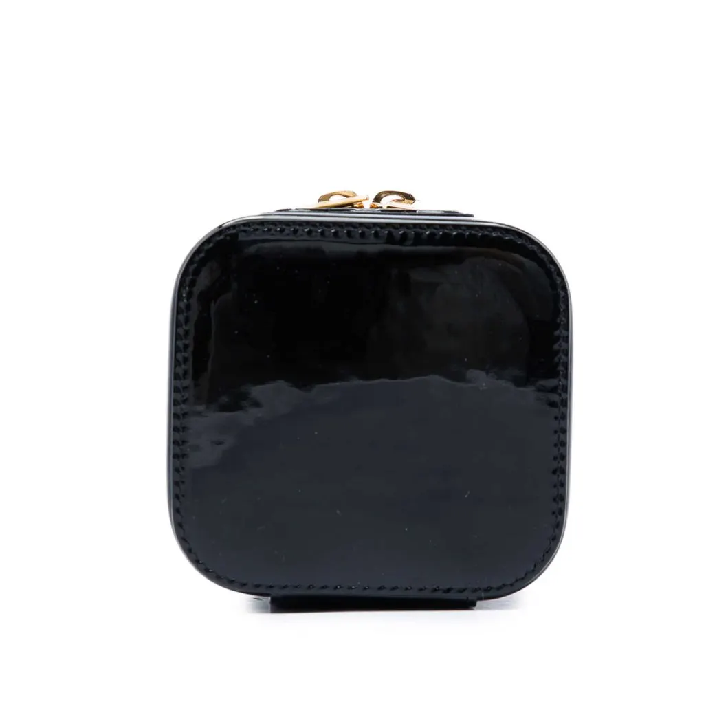 Celine Mini Patent Cuir Triomphe Vanity Case Black Leather Very good - Inside View