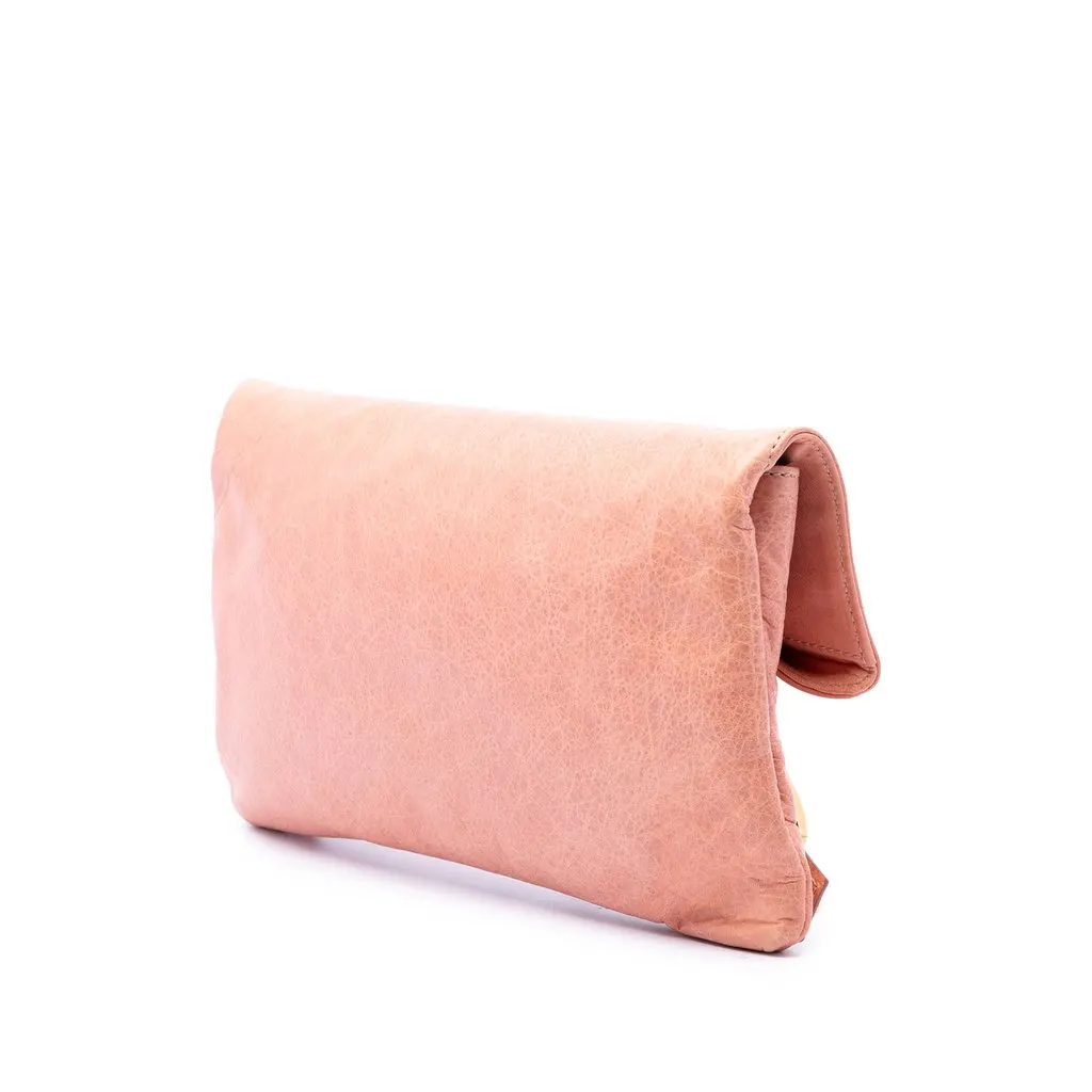 Balenciaga Lambskin Motocross Giant 21 Envelope Clutch Pink Leather Very good - Back View