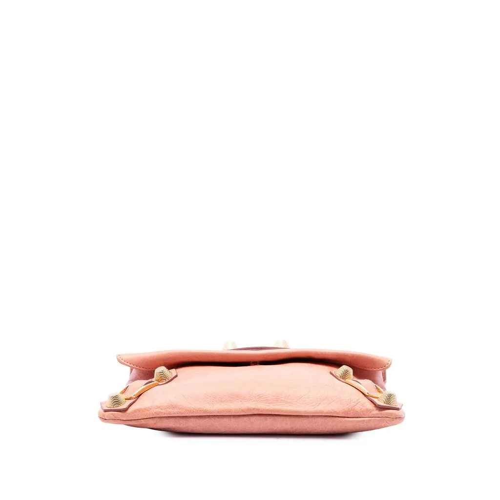 Balenciaga Lambskin Motocross Giant 21 Envelope Clutch Pink Leather Very good - Inside View