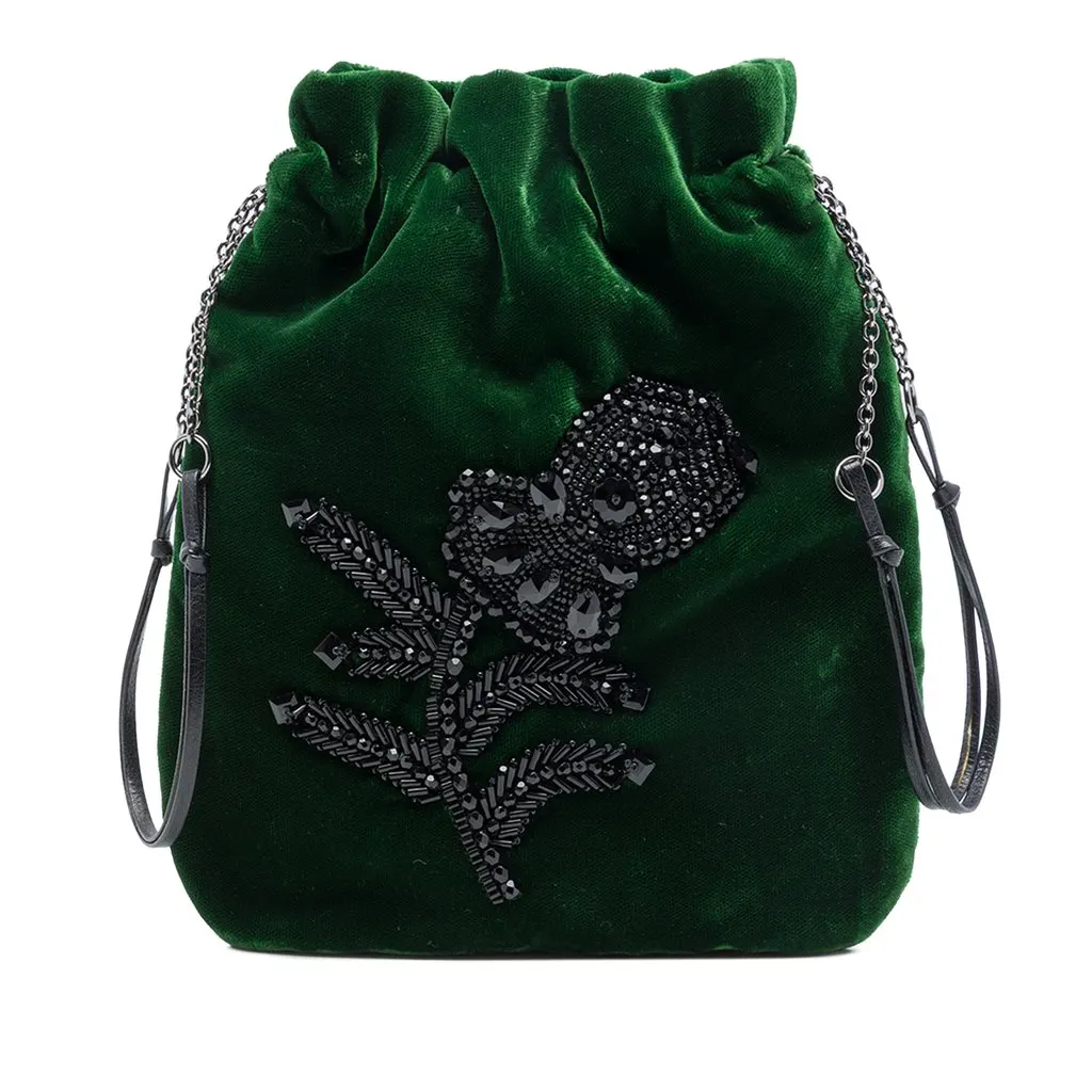 Prada Beaded Velluto Pouch