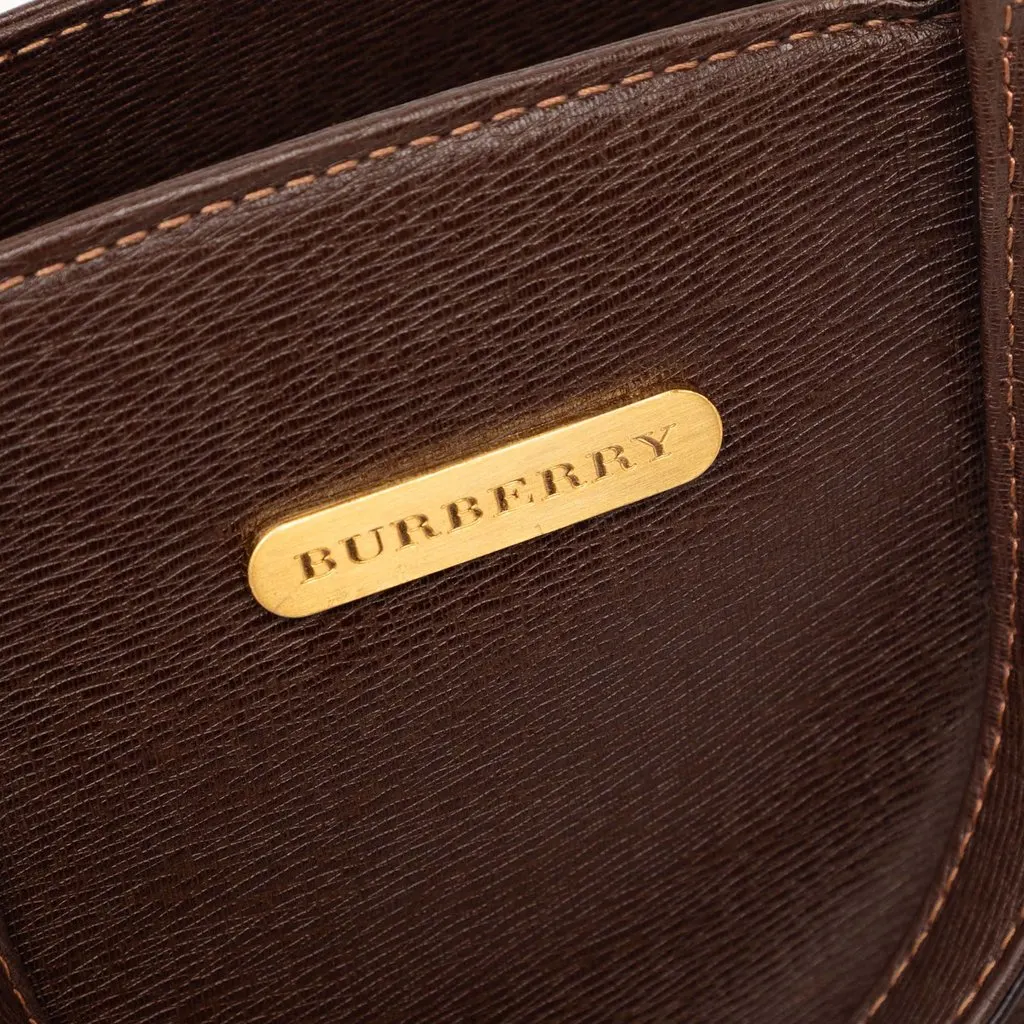 Burberry Leather Bucket Bag Brown Leather Good - Box View