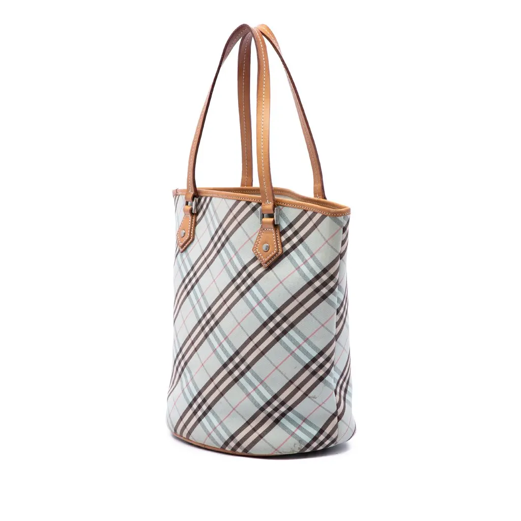 Burberry Nova Check Canvas Tote Blue Very good - Back View