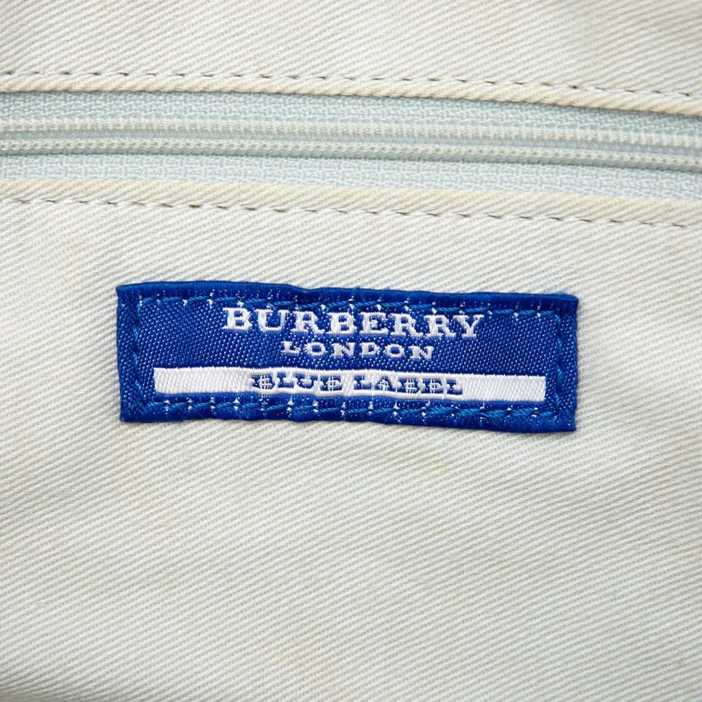 Burberry Nova Check Canvas Tote Blue Very good - Box View