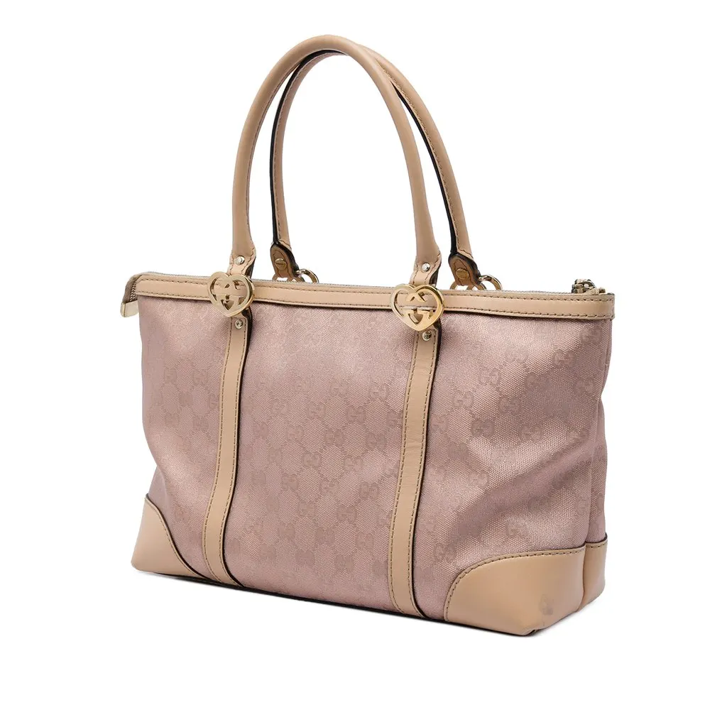 Gucci GG Canvas Lovely Tote Pink Canvas Very good - Back View