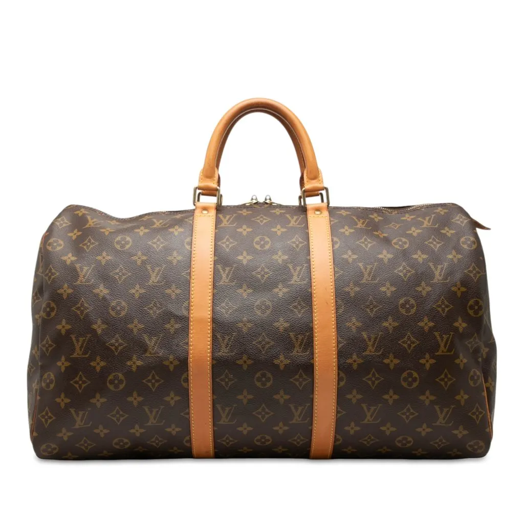 Louis Vuitton Monogram Keepall 50 Brown Very good - Front View