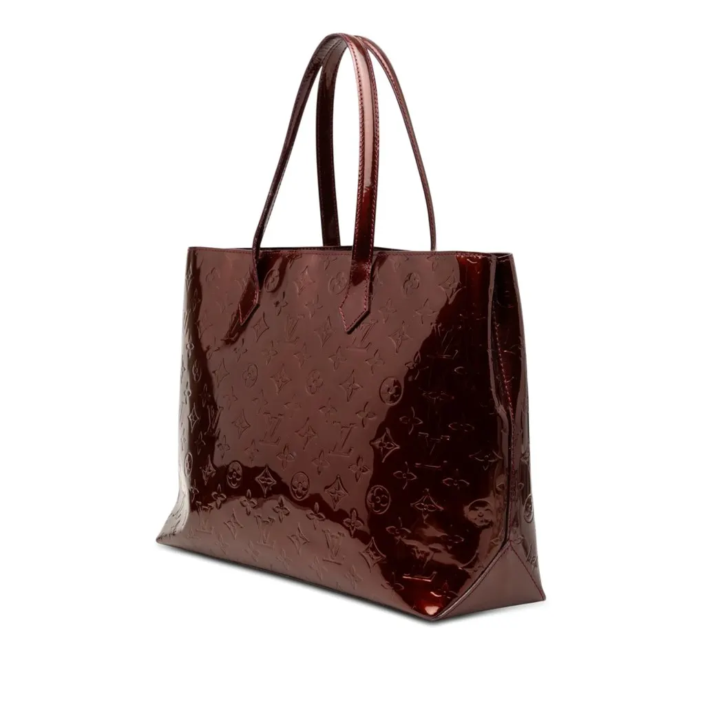Louis Vuitton Monogram Vernis Wilshire MM Red Leather Very good - Back View