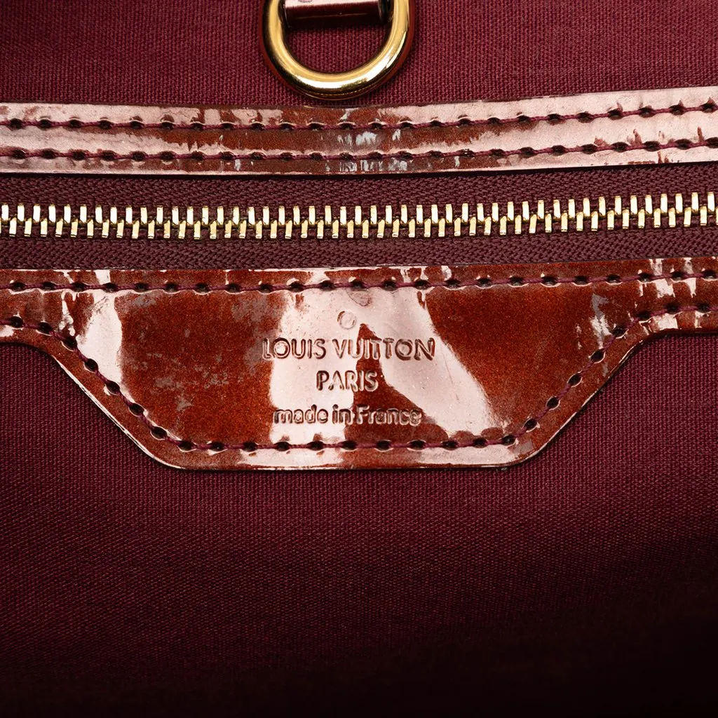 Louis Vuitton Monogram Vernis Wilshire MM Red Leather Very good - Box View