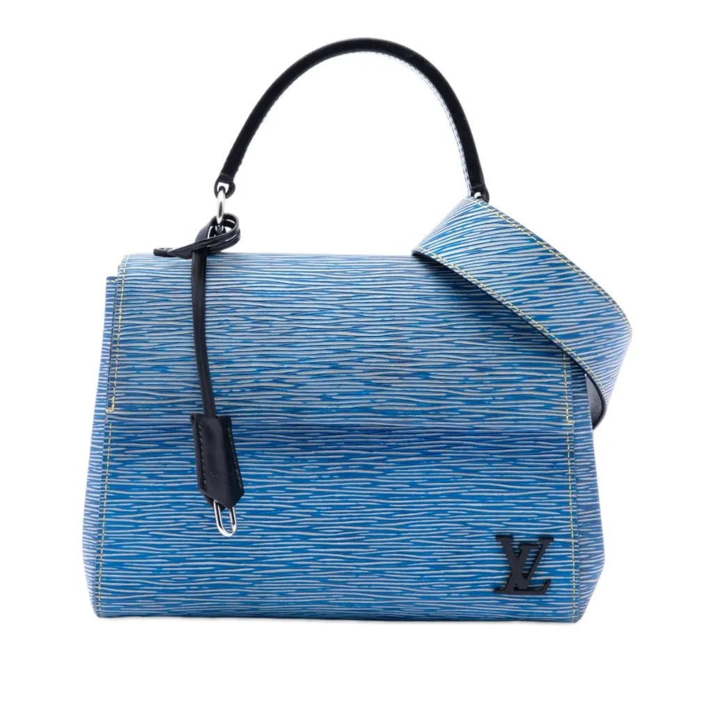 Louis Vuitton Epi Denim Cluny BB Blue Leather Very good - Front View