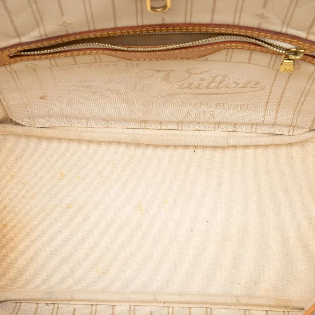 Louis Vuitton Damier Azur Neverfull PM White Very good - Model View