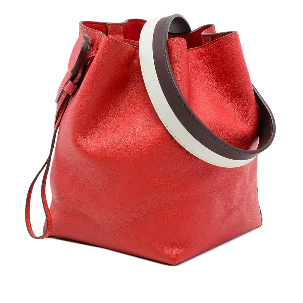 Hermès Evercolor Sac Licol 17 Orange Leather Very good - Front View