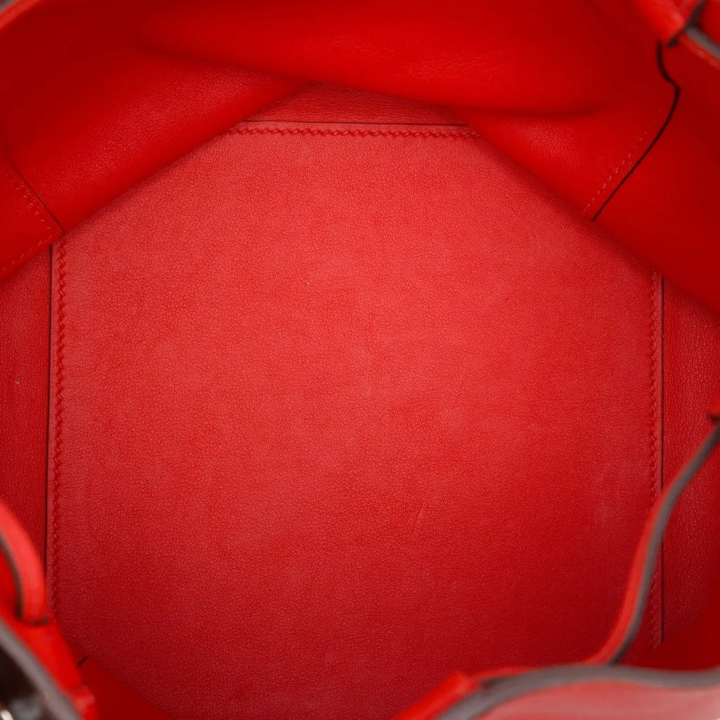 Hermès Evercolor Sac Licol 17 Orange Leather Very good - Model View