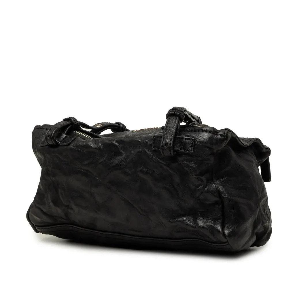 Givenchy Mini Wrinkled Sheepskin Pandora Crossbody Black Leather Very good - Back View