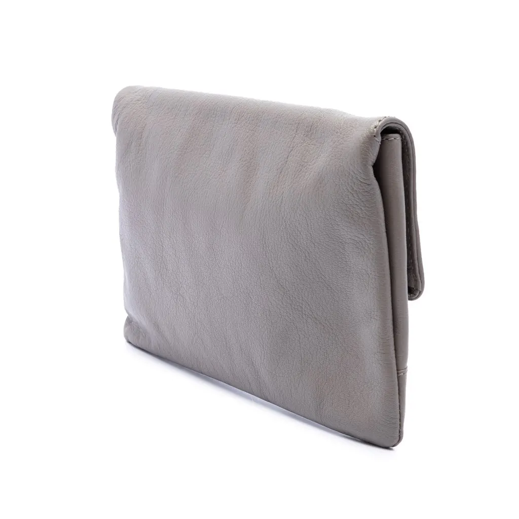 Balenciaga Goatskin Motocross Giant 12 Envelope Clutch Brown Leather Very good - Back View