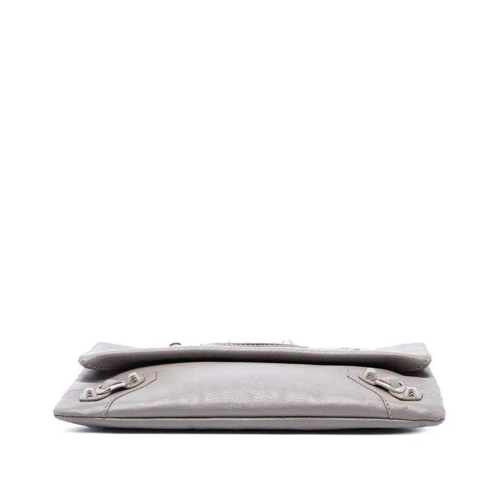 Balenciaga Goatskin Motocross Giant 12 Envelope Clutch Brown Leather Very good - Inside View
