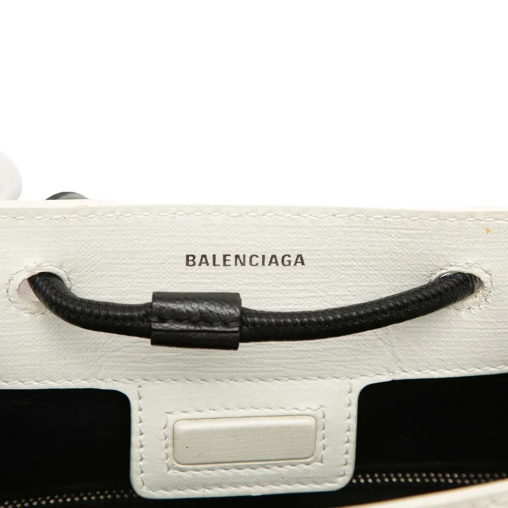 Balenciaga Leather Logo Shopping Tote XXS White Leather Very good - Box View