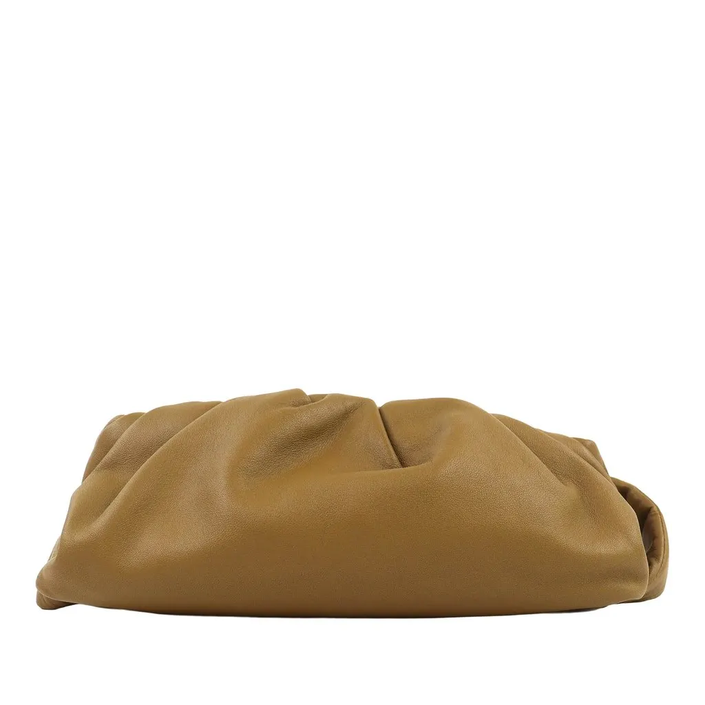 Bottega Veneta Lambskin The Body Pouch Crossbody Brown Leather Very good - Back View