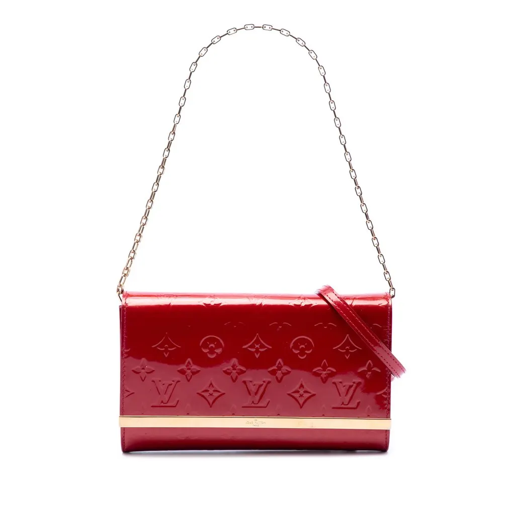 Louis Vuitton Monogram Vernis Ana Red Leather Very good - Front View