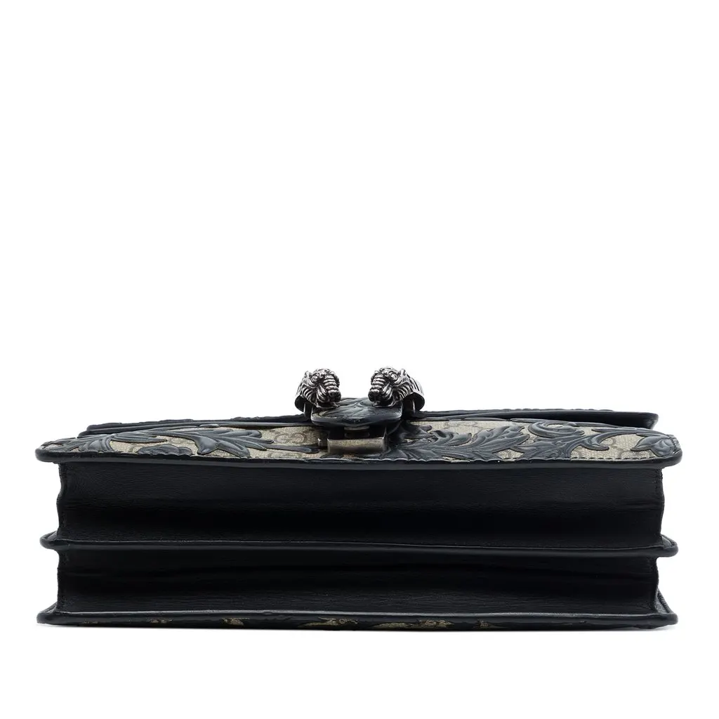 Gucci Medium GG Supreme Arabesque Dionysus Shoulder Bag Black Very good - Inside View