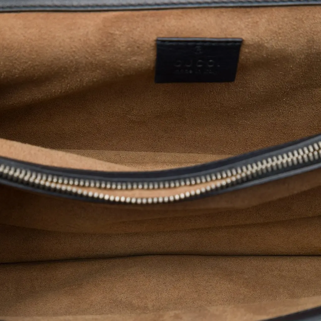 Gucci Medium GG Supreme Arabesque Dionysus Shoulder Bag Black Very good - Model View