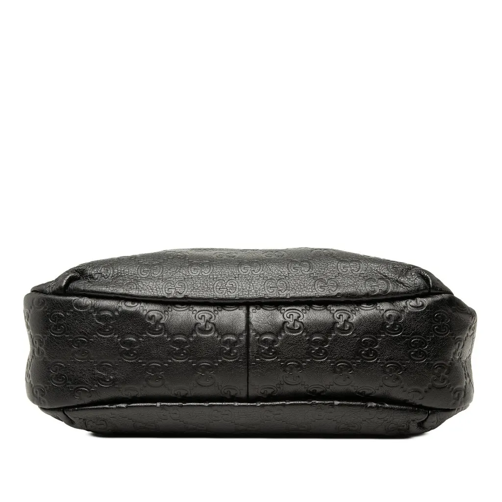 Gucci Medium Guccissima New Ladies Shoulder Bag Black Leather Very good - Inside View