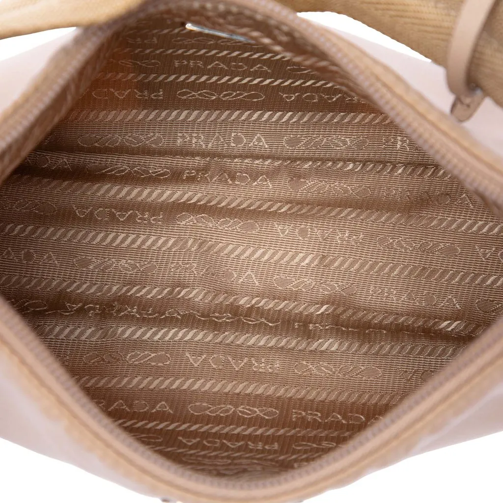 Prada Mini Tessuto Re Edition 2000 Shoulder Bag Beige Polyamide Very good - Model View