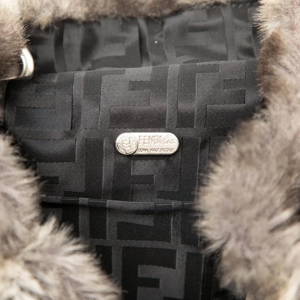 Fendi Mink Fur Tie Dye Print Backpack Grey Very good - Box View