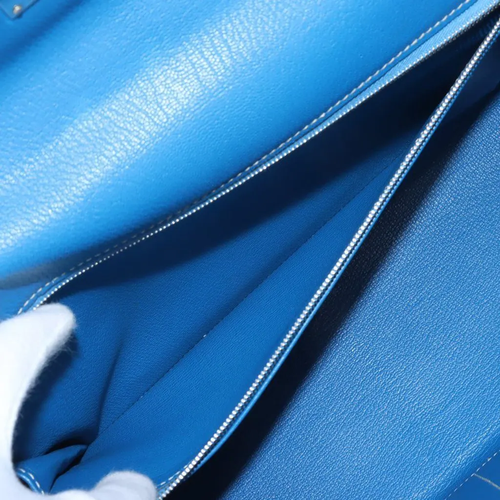 Hermès Epsom Candy Verso Kelly II Retourne 32 Blue Leather Very good - Model View