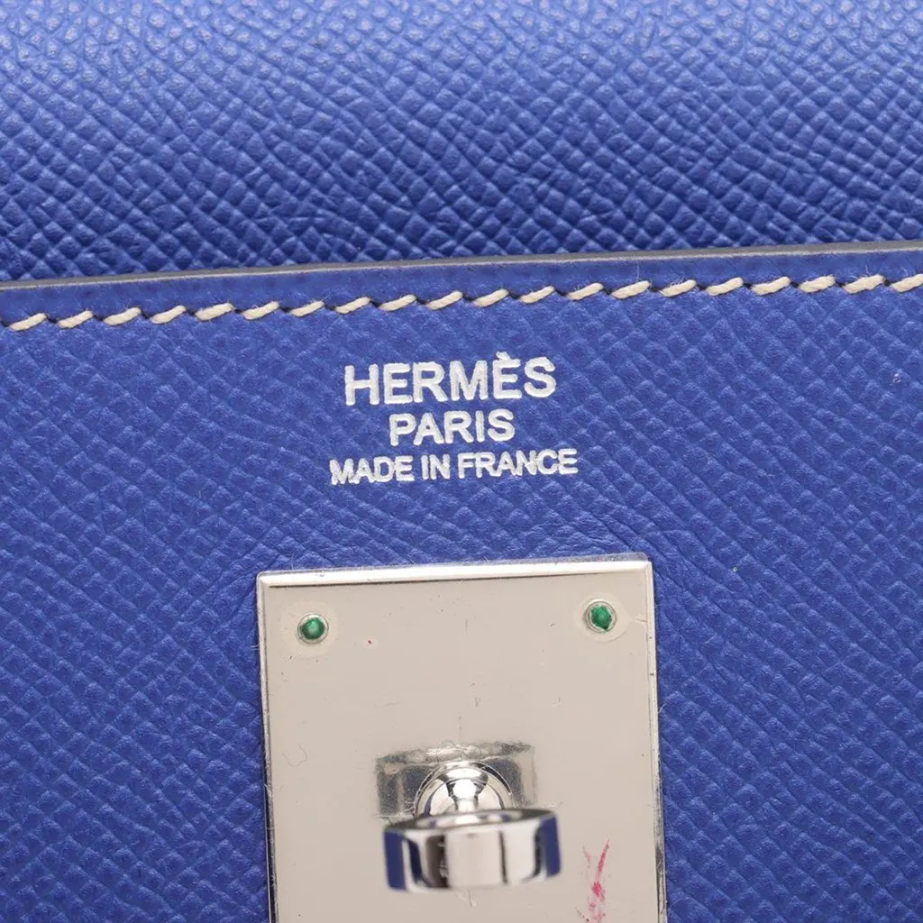 Hermès Epsom Candy Verso Kelly II Retourne 32 Blue Leather Very good - Box View