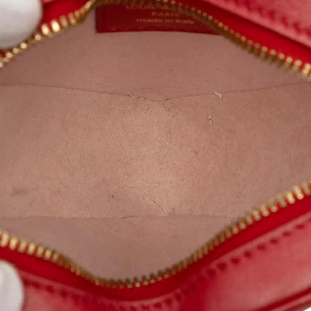 Louis Vuitton Monogram Embossed Lambskin Fall In Love Sac Coeur Heart on Chain Red Leather Very good - Model View