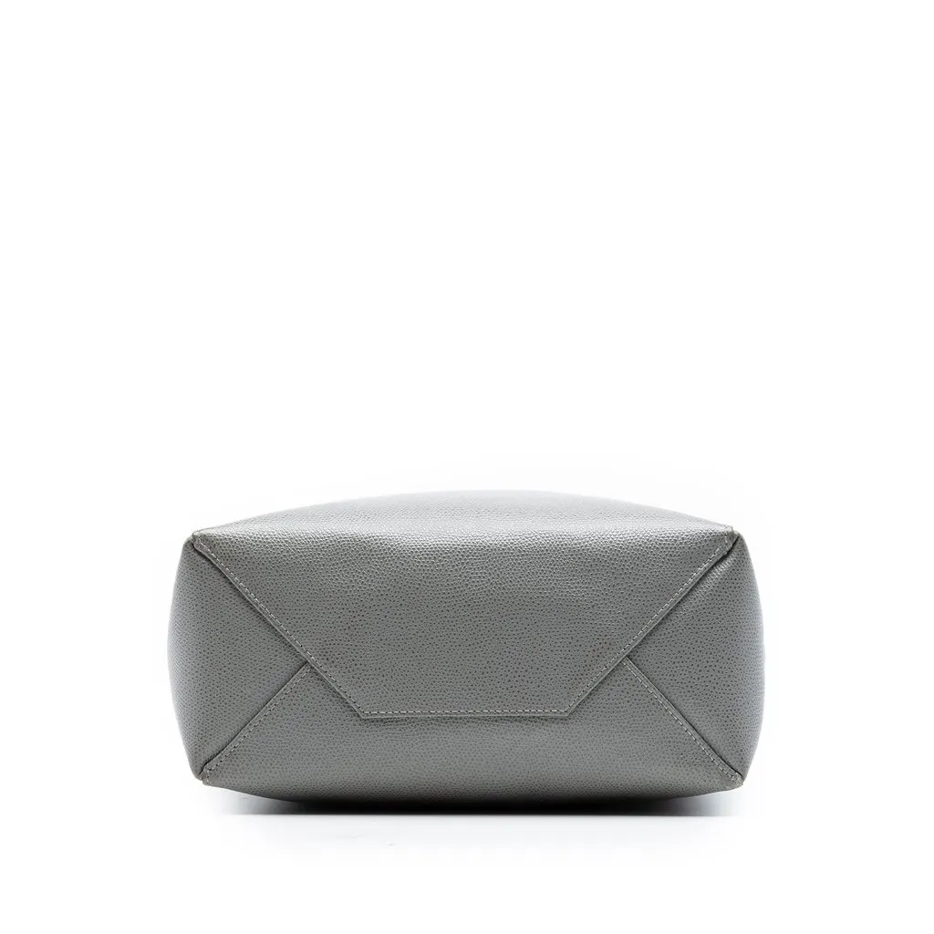 Celine Small Grained Calfskin Vertical Cabas Tote Grey Leather Very good - Inside View