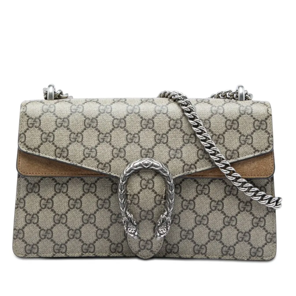 Gucci Medium GG Supreme Dionysus Shoulder Bag Beige Very good - Front View
