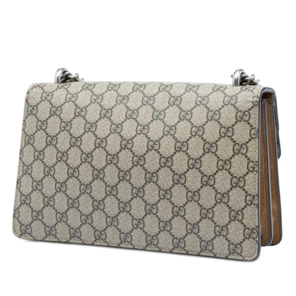 Gucci Medium GG Supreme Dionysus Shoulder Bag Beige Very good - Back View