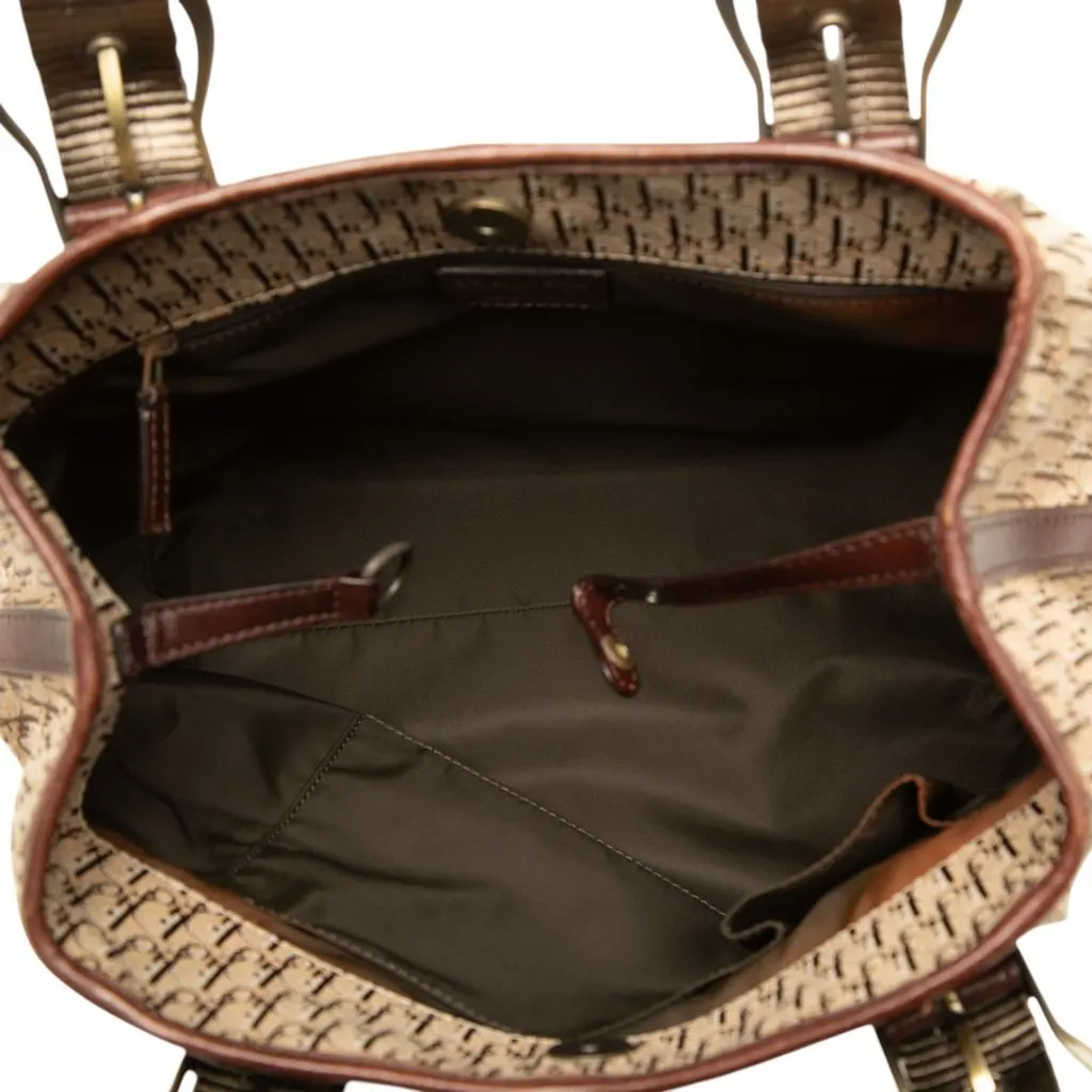 Dior Diorissimo Trotter Canvas Tote Beige Canvas Good - Model View