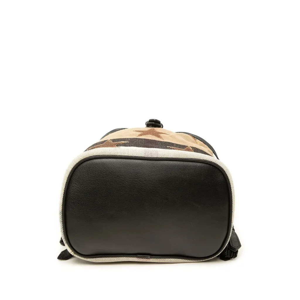 Burberry Mega Check Canvas Star Sequin Backpack Brown Canvas Very good - Inside View