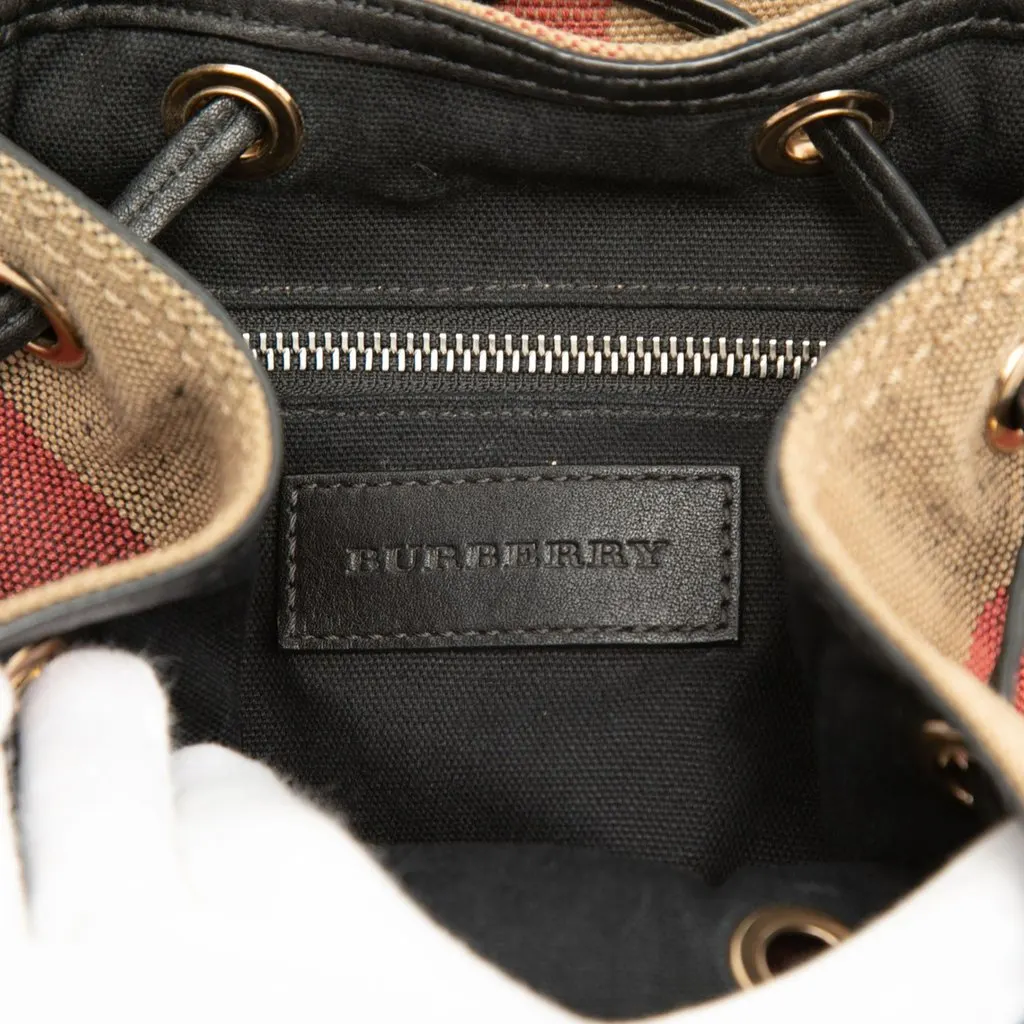 Burberry Mega Check Canvas Star Sequin Backpack Brown Canvas Very good - Box View