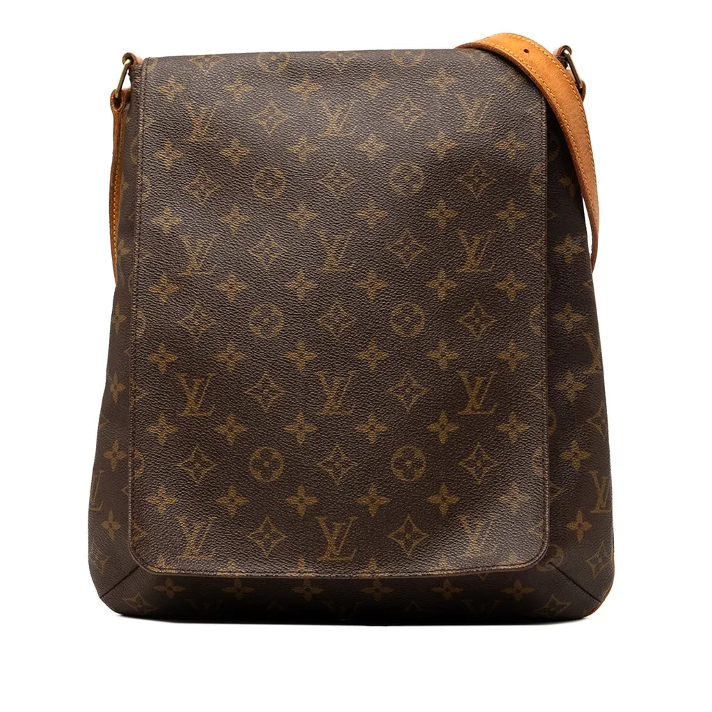 Louis Vuitton Monogram Musette Salsa GM Brown Canvas Good - Front View