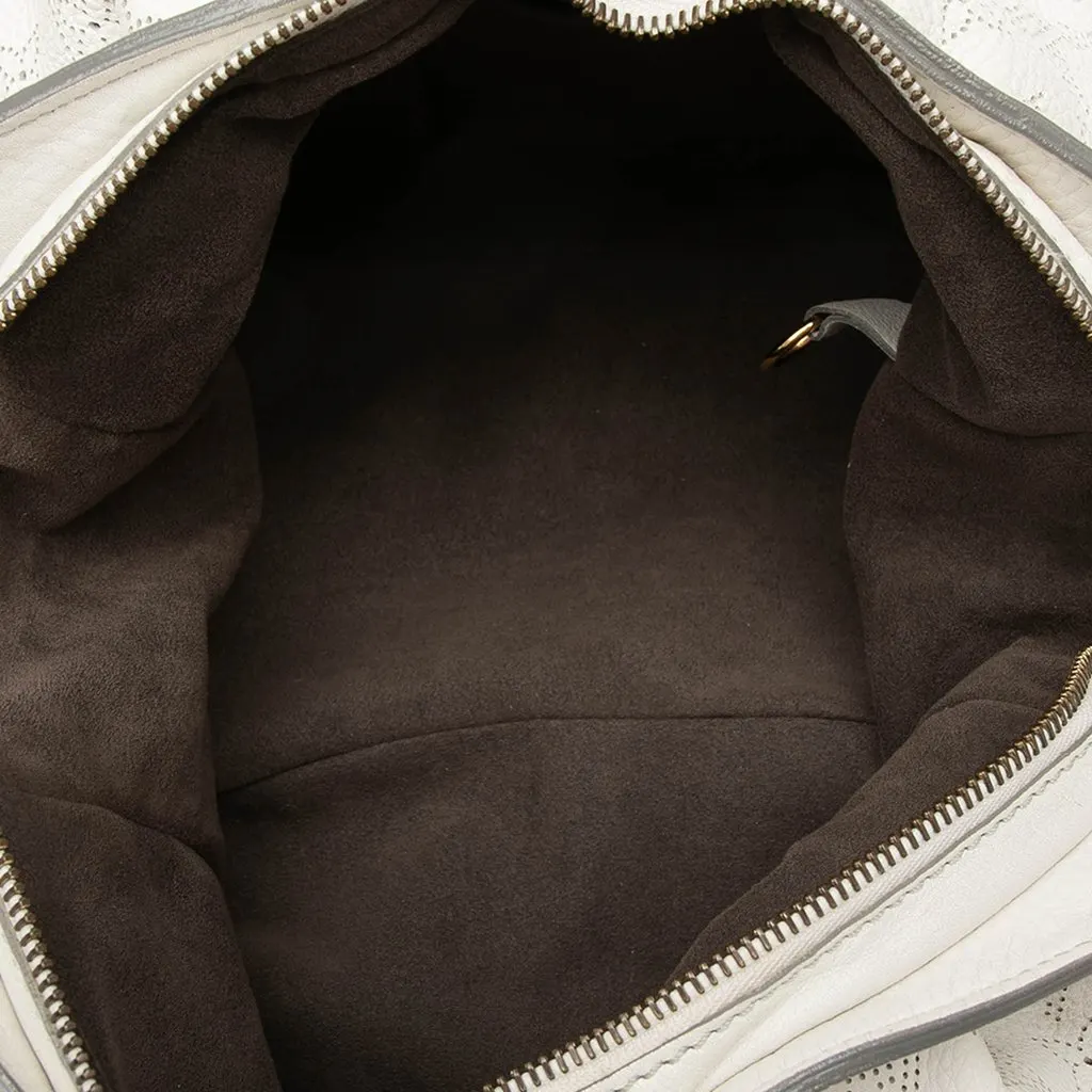 Louis Vuitton Monogram Mahina XS White Leather Very good - Model View