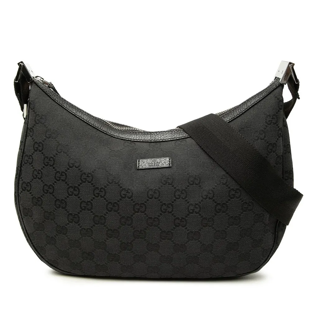 Gucci GG Canvas Crossbody Black Very good - Front View