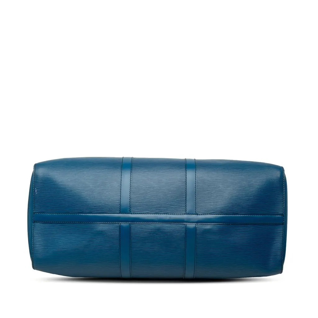 Louis Vuitton Epi Keepall 50 Blue Leather Good - Inside View