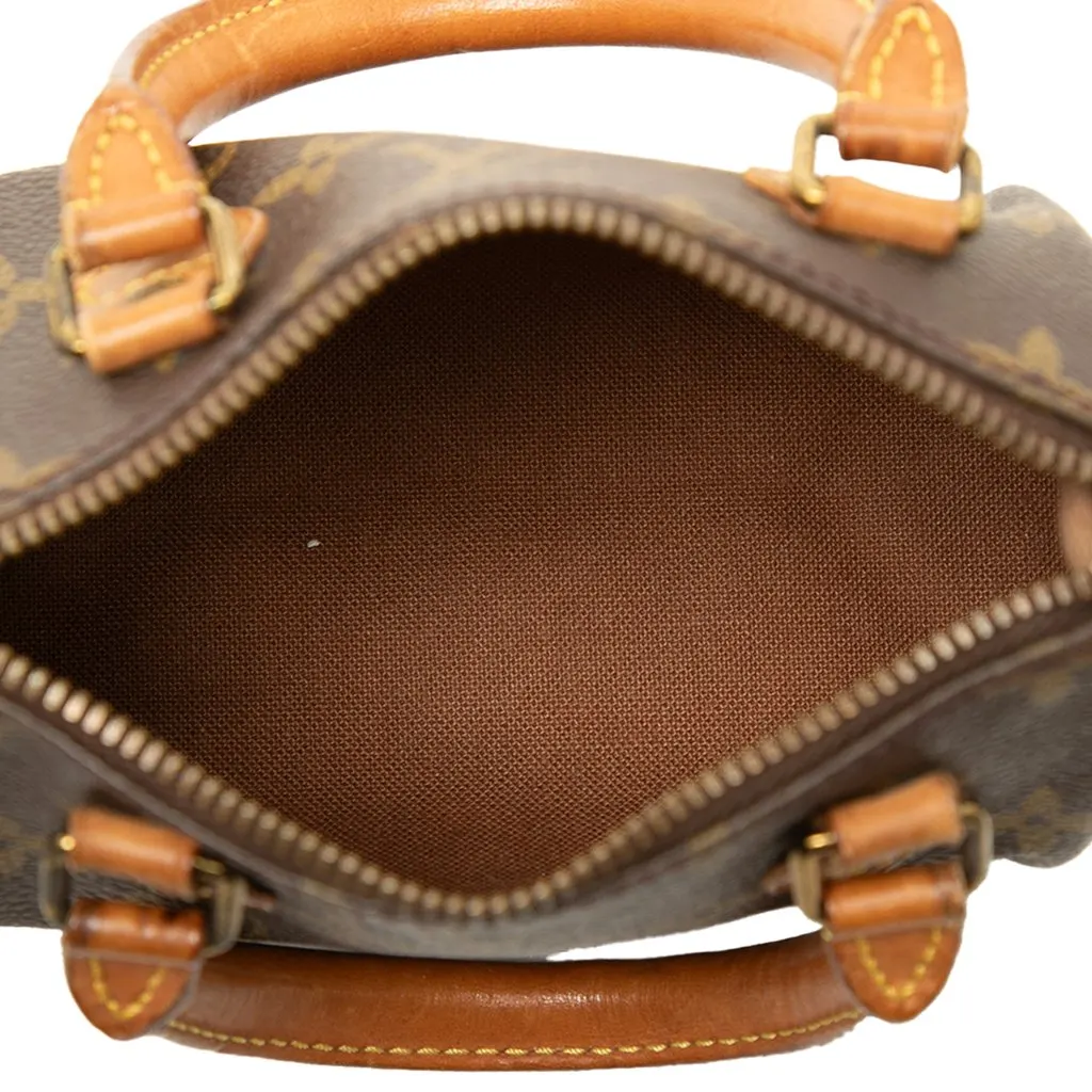Louis Vuitton Monogram Mini Speedy HL Brown Canvas Good - Model View
