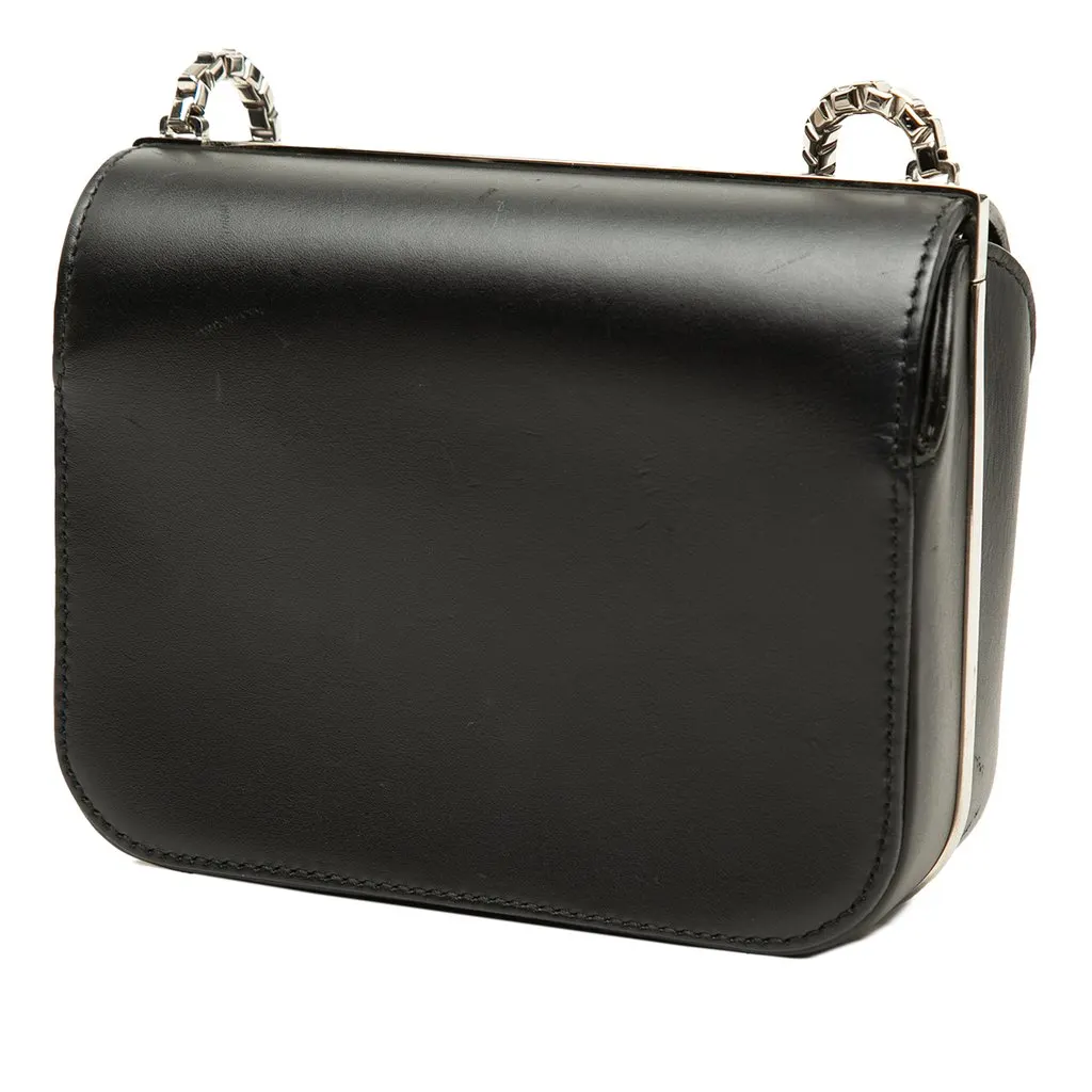 Balenciaga Mini Smooth Calfskin Neo Classic Chain Crossbody Black Leather Good - Back View