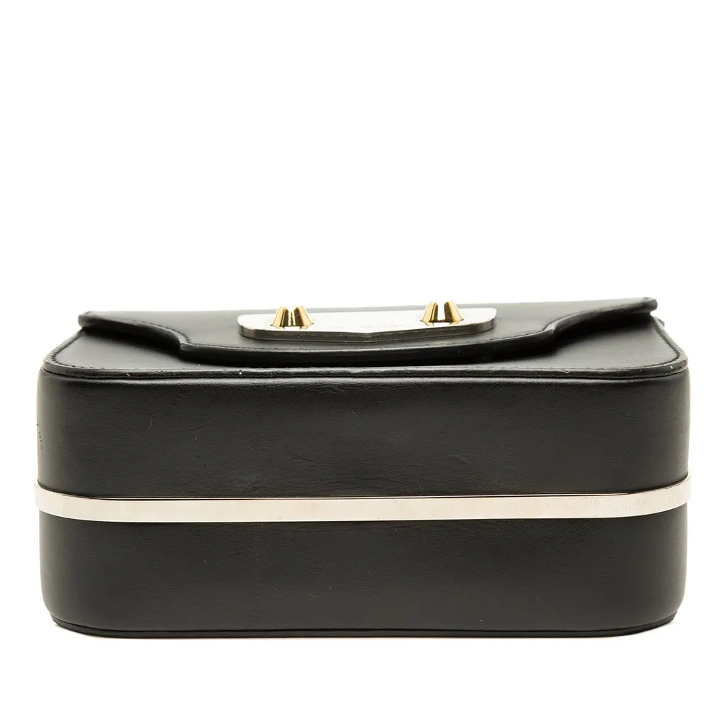 Balenciaga Mini Smooth Calfskin Neo Classic Chain Crossbody Black Leather Good - Inside View