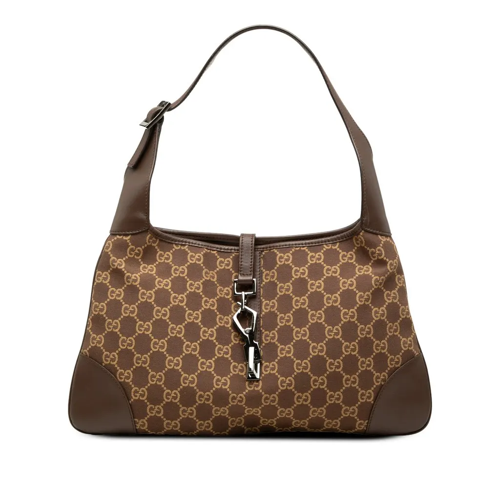 Gucci GG Canvas Jackie Hobo Brown Very good - Front View