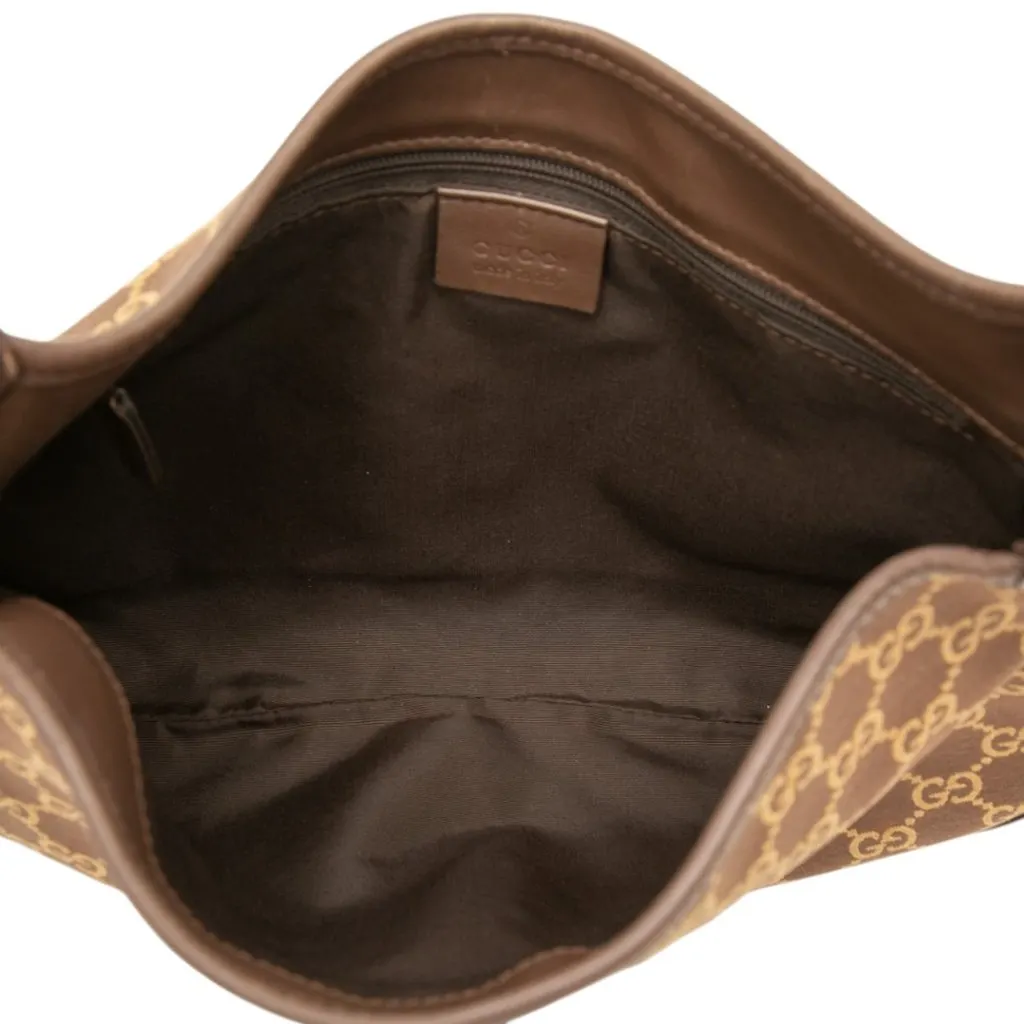 Gucci GG Canvas Jackie Hobo Brown Very good - Model View